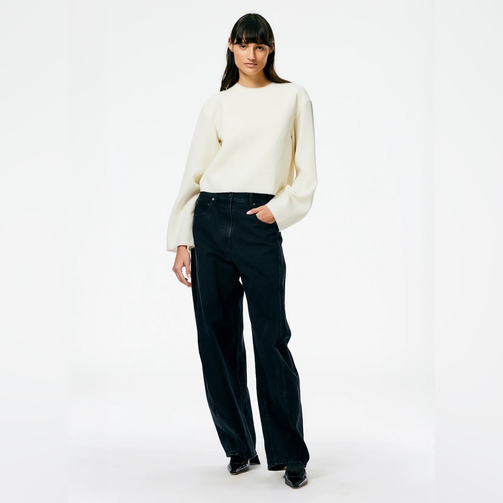 Tibi Petite Sid Jeans in Black